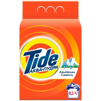 Пральний порошок TIDE Аква-Пудра Альпійська Свіжість Автомат 8.1 кг (8006540535240) | Фото 1
