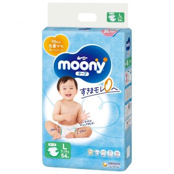 Підгузки MOONY L 54 шт, 9-14 кг (4903111244911) | Фото 1