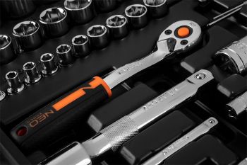 Набір торцевих головок NEO Tools, 73шт, 1/2