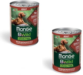 Вологий корм для собак Monge Dog Wet Be Wild Adult ягня, гарбуз та цукіні, 400 г Вологий корм для собак Monge Dog Wet Be Wild Adult ягня, гарбуз та цукіні, 400 г | Фото 2