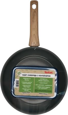 Сковорода TEFAL Renew+контейнер TEFAL Master Seal Eco, 26см, 0.8л, сірий (C4250543) | Фото 5