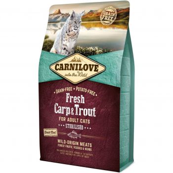 Сухий корм для стерилізованих кішок Carnilove Fresh з коропом і фореллю 2 кг(8595602527441) | Фото 1