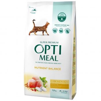 Сухий корм Optimeal для дорослих котів з куркою 1.5кг (B1801201) | Фото 1