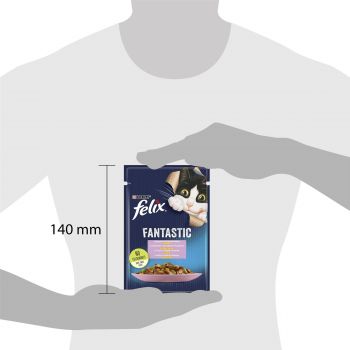 Purina Felix Fantastic З фореллю та зеленими бобами. Шматочки у желе, 85 г (7613039841617) Purina Felix Fantastic З фореллю та зеленими бобами. Шматочки у желе, 85 г (7613039841617) | Фото 3