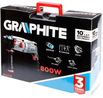 Перфоратор GRAPHITE SDS-plus 800Вт (58G538) | Фото 15