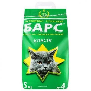 Наповнювач бентонітовий Барс № 4 класік 0,8-1,5 мм без ароматизатора 5 кг (4820031330015) | Фото 1