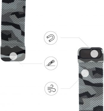 Ремінець ArmorStandart Milanese Loop для APPLE Watch 42 (Series 10)/41/40/38 Military Ahs Grey | Фото 2