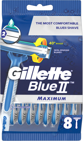 Бритва без змінних картриджів Gillette Blue II Maximum 8 шт (7702018502264) | Фото 2