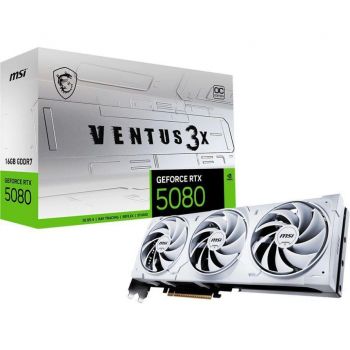 Відеокарта MSI GeForce RTX 5080 16GB GDDR7 VENTUS 3X OC WHITE (912-V531-062) | Фото 1