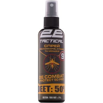 Спрей від комарів, кліщів та мошок 2E Combat Protect 50 Pro, 100 мл | Фото 1