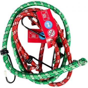 Ремені для закріплення багажу Poputchik Elastic Strap 80см*8мм 2шт (18224-IS) | Фото 1