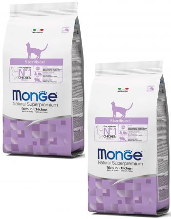 Сухий корм для кішок всіх порід Monge Cat Sterilized зі смаком курки та лосося 0,4 кг (8009470011921) | Фото 3