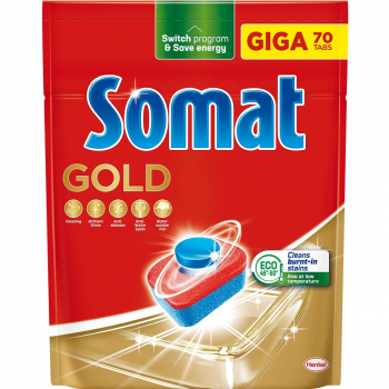 Таблетки для посудомийних машин Somat Gold 70 шт (9000101808834) | Фото 1