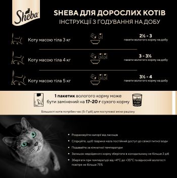 Вологий корм для котів Sheba рибне асорті в соусі 4 х 85 г (4770608257422) | Фото 6