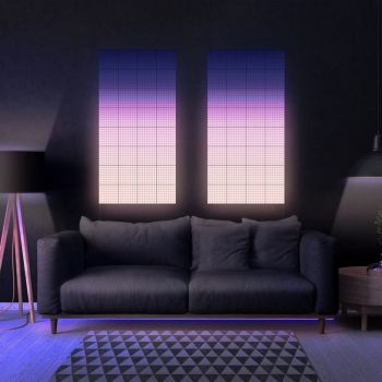 Smart LED панель Twinkly Squares 3х64 RGB, Gen II, IP20, 16x16см, кабель чорний, додатковий (TWQ064STW-03-BAD) | Фото 5