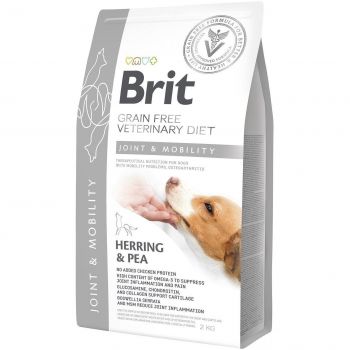 Сухий корм для дорослих собак Brit VetDiets для суглобів з оселедцем лососем горохом та гречкою 2 кг (8595602528257) | Фото 1