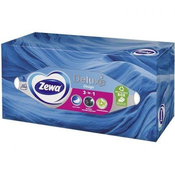 Косметичні серветки ZEWA Deluxe 90 шт (4006670128002) | Фото 1