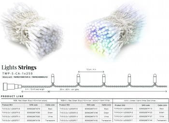 Smart LED Гірлянда Twinkly Pro Strings RGB 250, один. лінія, AWG22, IP65, прозорий (пошк. упаковка) Smart LED Гірлянда Twinkly Pro Strings RGB 250, один. лінія, AWG22, IP65, прозорий (пошк. упаковка) | Фото 3