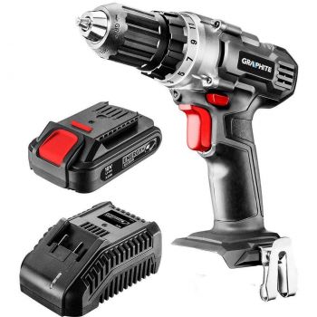 Шурупокрут-дриль акумуляторний GRAPHITE Energy+ 18В, 1х2А·год (58G000-SET1) | Фото 1