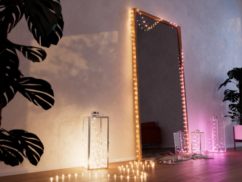 Smart LED Гірлянда Twinkly Strings USB 200 Candle-shaped RGB LEDs, Clear Wire, USB-C (TWKC200RGB-T) | Фото 2