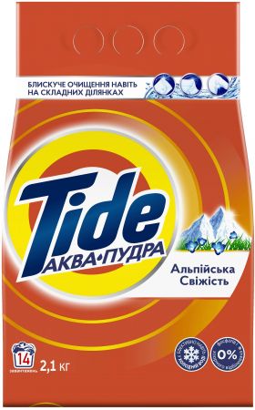 Пральний порошок TIDE Аква-Пудра Альпійська Свіжість 2.1 кг (8006540534304) | Фото 2