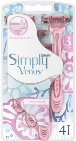 GILLETTE SIMPLY VENUS 3 Одноразові бритви 4 шт (7702018465675) | Фото 2