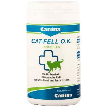 Canina Cat-Fell O.K. Біотин з мікроелементами 50 г/100 таблеток (4027565201525) | Фото 1