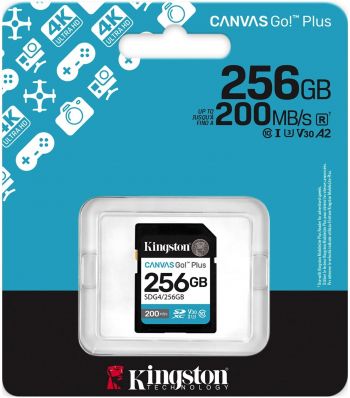 Карта пам'яті KINGSTON SD 256GB C10 UHS-I U3 V30 R200/W160MB/s (SDG4/256GB) | Фото 3