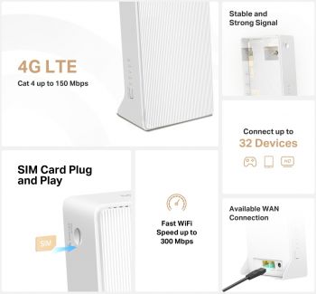 Маршрутизатор MERCUSYS MB110-4G N300 (MB110-4G) | Фото 2