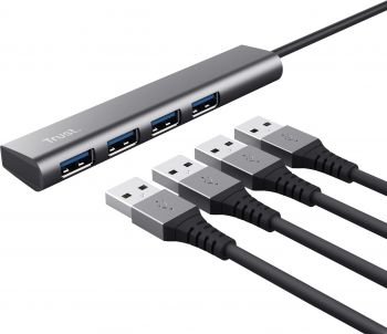 Купить USB хаб TRUST Halyx 4-Port USB-A 3.2 Grey (24947_TRUST) | Фото 5
