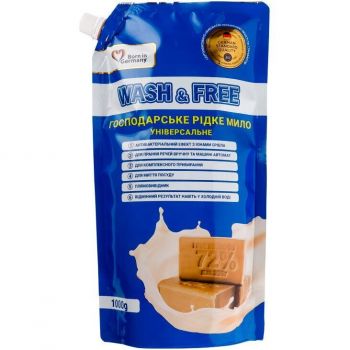 Господарське мило рідке Wash&Free дойпак 1000г (4260637723741) Купить стиральное средство Господарське мило рідке Wash&Free дойпак 1000г (4260637723741) | Фото 1