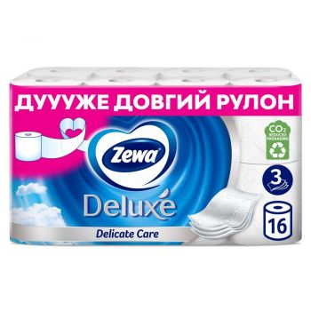 Папір туалетний ZEWA Deluxe, білий, 16 шт (7322540313321) Папір туалетний ZEWA Deluxe, білий, 16 шт (7322540313321) | Фото 1