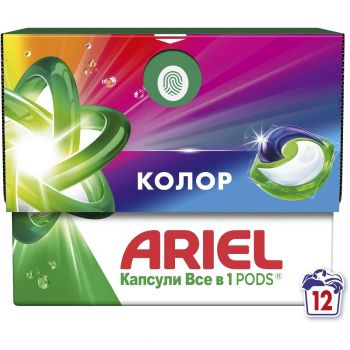 Капсули для прання Ariel Clean&Fresh Color All-in-1 Pods 12 шт (8700216766197) | Фото 1
