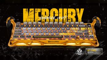 Клавіатура GravaStar Mercury K1 Pro Kailh Speedy Mint BT/WL/USB, Battle-Worn Yellow (GSK1PRO_YLW) Клавіатура GravaStar Mercury K1 Pro Kailh Speedy Mint BT/WL/USB, Battle-Worn Yellow (GSK1PRO_YLW) | Фото 3