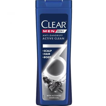 Купить шампунь для волос Шампунь 3в1 Clear Men Свіжість з крижаним ментолом 360мл (8720181242007) | Фото 1