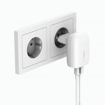 Зарядний пристрій BELKIN 37Вт USB-C PD PPS 25Вт, USB-A 12Вт, White (WCB007VFWH) Зарядний пристрій BELKIN 37Вт USB-C PD PPS 25Вт, USB-A 12Вт, White (WCB007VFWH) | Фото 3