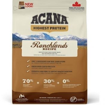 Сухий корм Acana Ranchlands зі смаком яловичини, ягняти, свинини, бізона, судака 2 кг | Фото 1