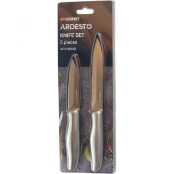 Набір ножей ARDESTO Gemini Gourmet, 2 предмета, сірий (AR2102GR) | Фото 1