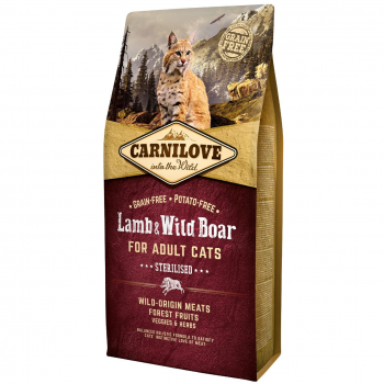 Сухий корм для котів Carnilove Lamb & Wild Boar ягня і кабан 6 кг (8595602512300) | Фото 1
