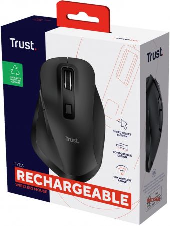 Миша TRUST Fyda Rechargeable WL ECO Black (24727_TRUST) Купить мышь Миша TRUST Fyda Rechargeable WL ECO Black (24727_TRUST) | Фото 4