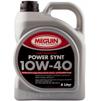 Моторна олива Meguin POWER SYNT SAE 10W-40, 4 L (4364) | Фото 1