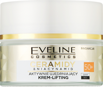 Крем для обличчя Eveline Cosmetics Ceramides + Niacinamide 50+, що зміцнює 50мл (5903416049975) Крем для обличчя Eveline Cosmetics Ceramides + Niacinamide 50+, що зміцнює 50мл (5903416049975) | Фото 2
