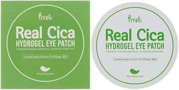 Заспокійливі гідрогелеві патчі для зони навколо очей Prreti Real cica Hydrogel eye Patch 60 шт (8809738321942) | Фото 4