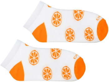 Шкарпетки дитячі Duna 27-30 1 пара білі з помаранчевим принтом Цитрусові (4823094637121) | Фото 4