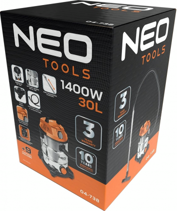 Професійний пилосос Neo Tools 1400Вт (04-738) Купить строительный пылесос Професійний пилосос Neo Tools 1400Вт (04-738) | Фото 25