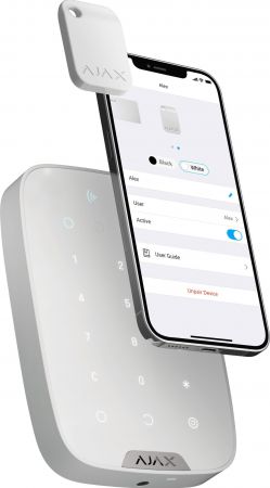 Брелок Ajax Tag 1шт, jeweller, безконтактний, білий (AT1PW) | Фото 4