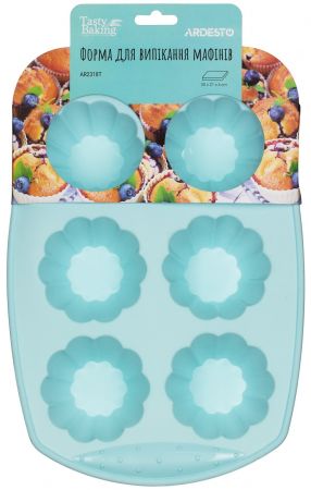Купить форму для запекания ARDESTO Tasty baking на 6 шт. 30*21*4 см, Blue (AR2318T) | Фото 2