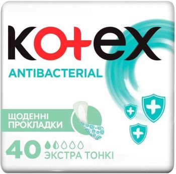Kotex ежедн. Antibac Extra Thin 40x10 (5029053549149) | Фото 1