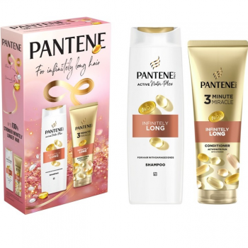 Подарунковий набір Шампунь PANTENE Infinitely Long 400 мл + Кондиціонер 220 мл | Фото 1