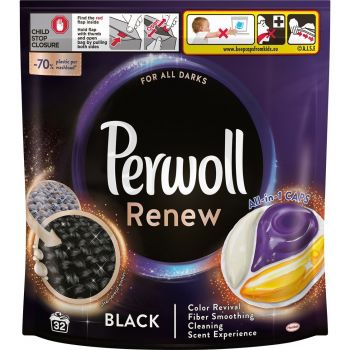 Купить стиральное средство Капсули для делікатного прання PERWOLL Renew Black 32 шт (9000101575828) | Фото 5